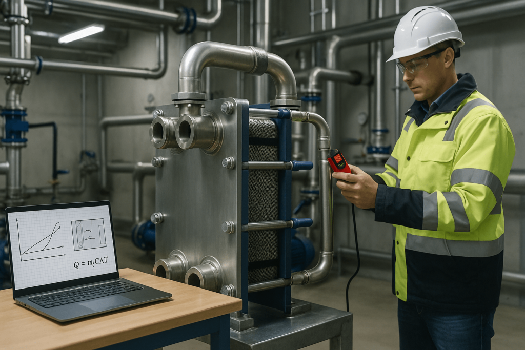 محاسبه ظرفیت مبدل حرارتی صفحهای؛ فرمول طلایی که اگر اشتباه کنید کل سیستم HVAC زمینگیر میشود عکس محاسبه مبدل حرارتی